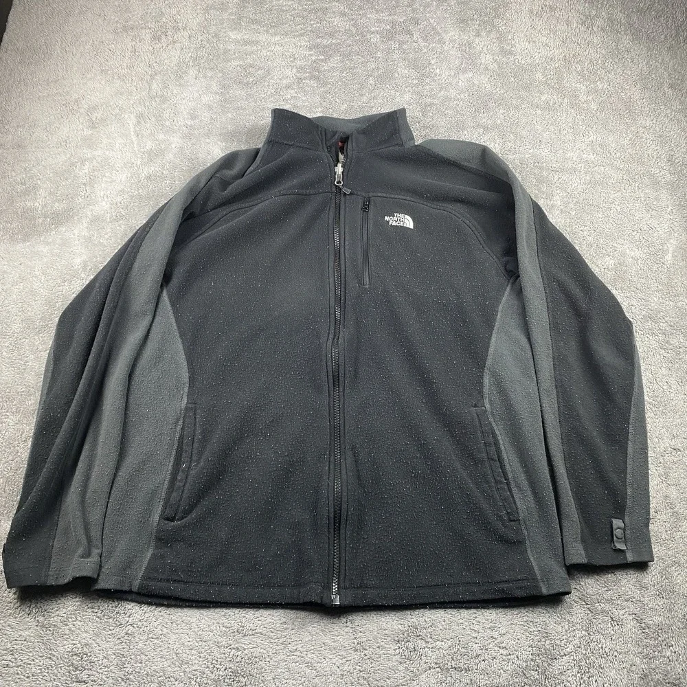 North Face Jacket Fleece Zip Coat Mens‎ Large Black